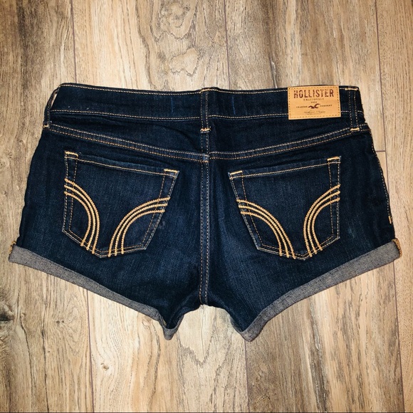 Hollister Dark Wash Denim Shorts - Picture 5 of 7